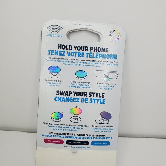 New Pop Socket Phone Grip and Stand With Swappable Top Pull Twice to Grip - Picture 5 of 7